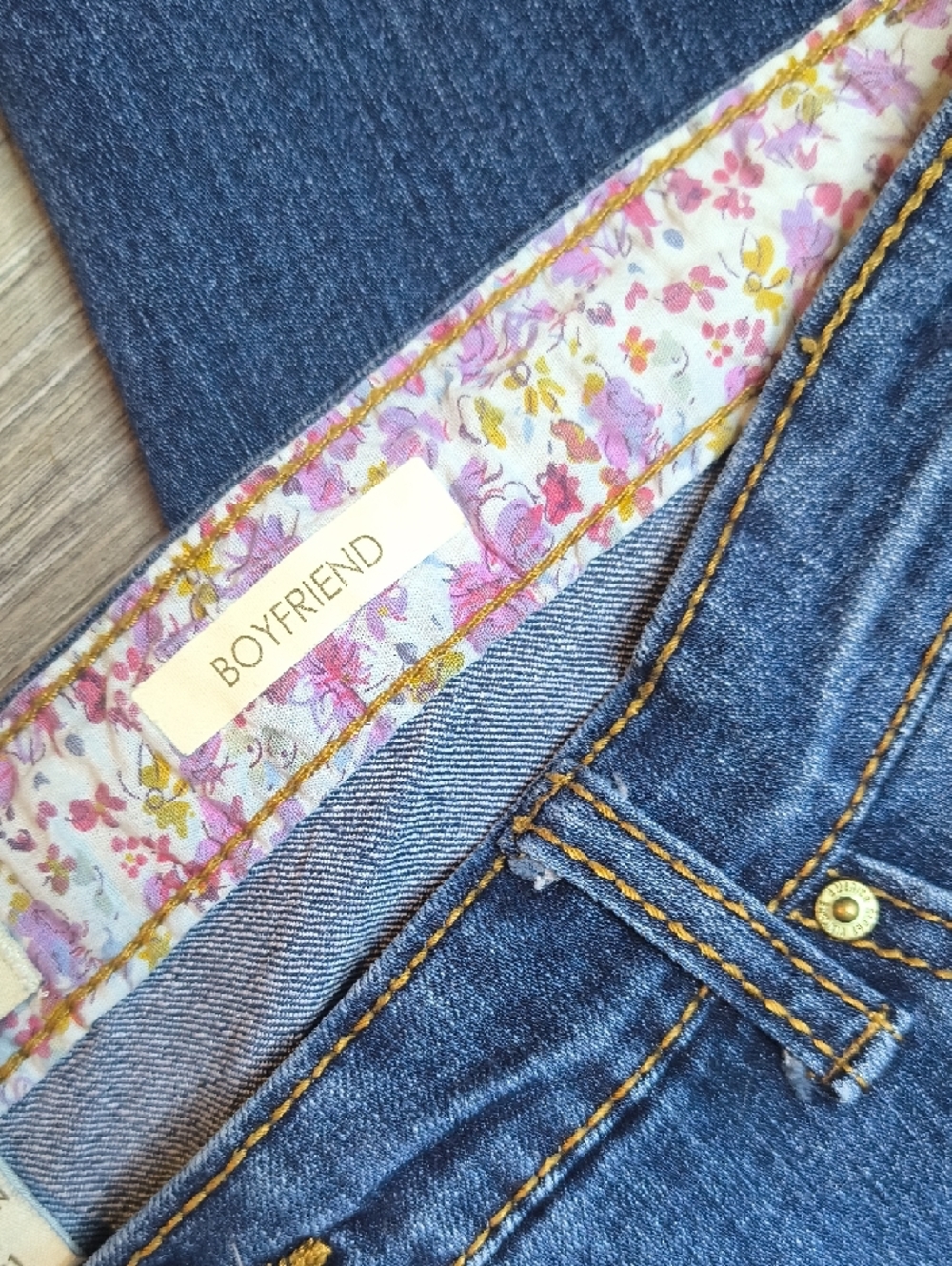 sac355 High Rise Boyfriend w/25.5" Inseam Vintage America Skinny Crop Size 12 - Picture 3 of 6